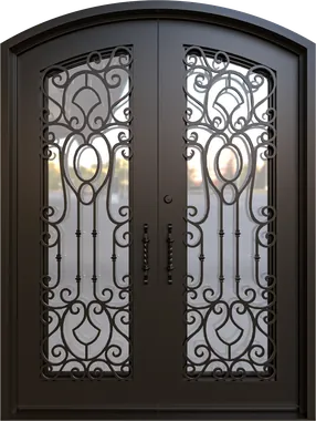 Athens double iron door